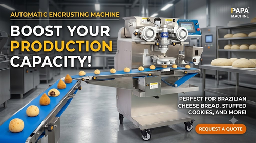 Últimos blogs de la empresa sobre Cómo la máquina automática de incrustación de 1,5 kW revoluciona la producción de pan de queso brasileño