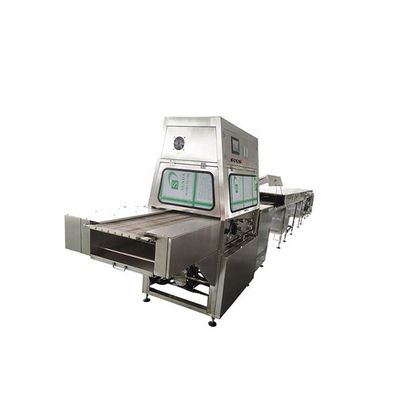 0-6m/min Máquina de enrober de chocolate para rosquillas 400mm de ancho para barras de chocolate