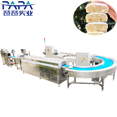 Buen precio Cadena de producción de barras de chocolate de acero inoxidable 120-540 PC por minuto 6.5KW en línea