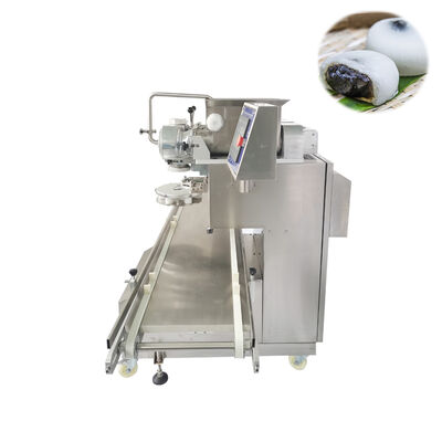 Buen precio Línea de producción de recubrimiento de chocolate de mochi, equipo automático de recubrimiento de postres en línea