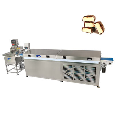Buen precio Máquina de enrober de chocolate de acero inoxidable 304 220V capacidad de fase única en línea